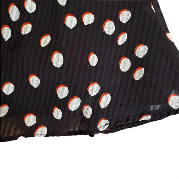 Slate & Willow Wrap Dotted Dress V-neck Navy Blue Mini Belted Size 16 RTR - Picture 10 of 15